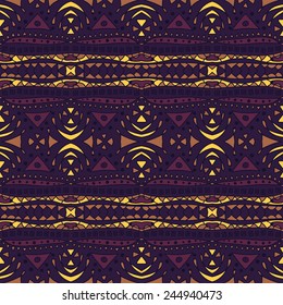 ethnic abstract hand-drawn seamless pattern