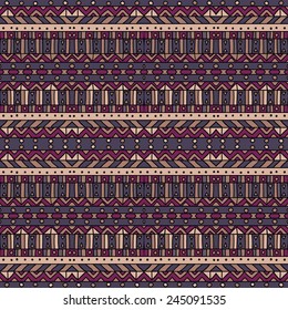 ethnic abstract hand-drawn seamless pattern