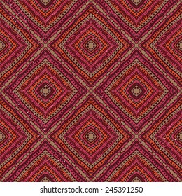 ethnic abstract hand-drawn seamless pattern