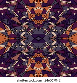 ethnic abstract hand-drawn seamless pattern