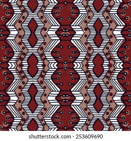 ethnic abstract hand-drawn seamless pattern