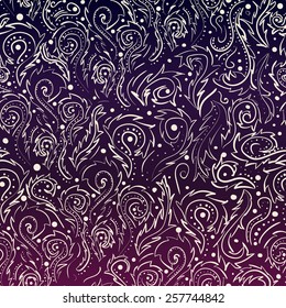 ethnic abstract hand-drawn seamless pattern
