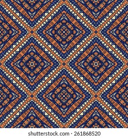 ethnic abstract hand-drawn seamless pattern