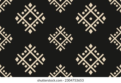 Ethnic abstract ikat art. Aztec ornament print. geometric ethnic pattern seamless  color oriental.  Design for background ,curtain, carpet, wallpaper, clothing, wrapping, Batik, vector illustration.
