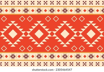 Ethnic abstract ikat art. Aztec ornament print. geometric ethnic pattern seamless  color oriental.  Design for background ,curtain, carpet, wallpaper, clothing, wrapping, Batik, vector illustration.