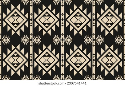 Ethnic abstract ikat art. Aztec ornament print. geometric ethnic pattern seamless  color oriental.  Design for background ,curtain, carpet, wallpaper, clothing, wrapping, Batik, vector illustration.