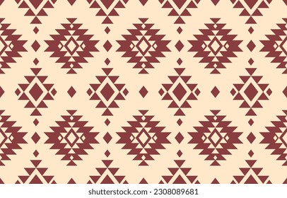 Ethnic abstract ikat art. Aztec ornament print. geometric ethnic pattern seamless  color oriental.  Design for background ,curtain, carpet, wallpaper, clothing, wrapping, Batik, vector illustration.