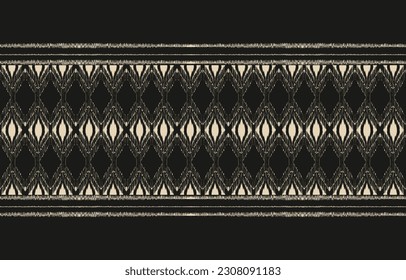 Ethnic abstract ikat art. Aztec ornament print. geometric ethnic pattern seamless  color oriental.  Design for background ,curtain, carpet, wallpaper, clothing, wrapping, Batik, vector illustration.