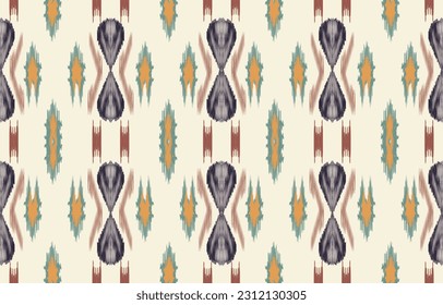 Ethnic abstract ikat art. Aztec ornament print. geometric ethnic pattern seamless  color oriental.  Design for background ,curtain, carpet, wallpaper, clothing, wrapping, Batik, vector illustration.