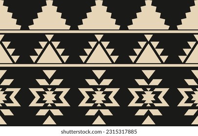 Ethnic abstract ikat art. Aztec ornament print. geometric ethnic pattern seamless  color oriental.  Design for background ,curtain, carpet, wallpaper, clothing, wrapping, Batik, vector illustration.