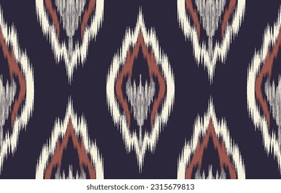 Ethnic abstract ikat art. Aztec ornament print. geometric ethnic pattern seamless  color oriental.  Design for background ,curtain, carpet, wallpaper, clothing, wrapping, Batik, vector illustration.