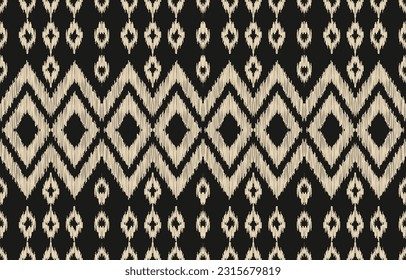 Ethnic abstract ikat art. Aztec ornament print. geometric ethnic pattern seamless  color oriental.  Design for background ,curtain, carpet, wallpaper, clothing, wrapping, Batik, vector illustration.