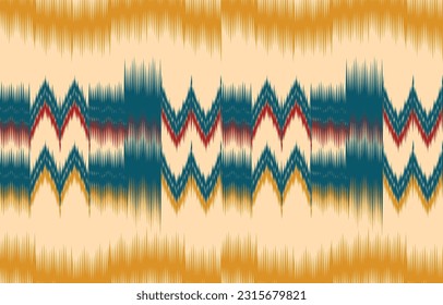 Ethnic abstract ikat art. Aztec ornament print. geometric ethnic pattern seamless  color oriental.  Design for background ,curtain, carpet, wallpaper, clothing, wrapping, Batik, vector illustration.