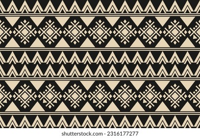 Ethnic abstract ikat art. Aztec ornament print. geometric ethnic pattern seamless  color oriental.  Design for background ,curtain, carpet, wallpaper, clothing, wrapping, Batik, vector illustration.