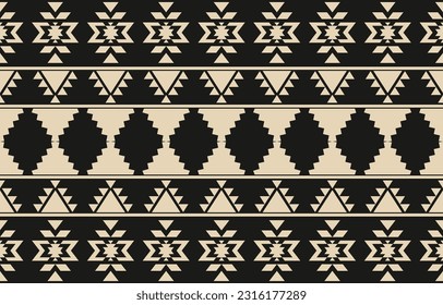 Ethnic abstract ikat art. Aztec ornament print. geometric ethnic pattern seamless  color oriental.  Design for background ,curtain, carpet, wallpaper, clothing, wrapping, Batik, vector illustration.