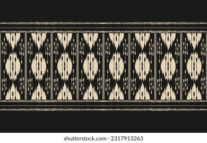 Ethnic abstract ikat art. Aztec ornament print. geometric ethnic pattern seamless  color oriental.  Design for background ,curtain, carpet, wallpaper, clothing, wrapping, Batik, vector illustration.