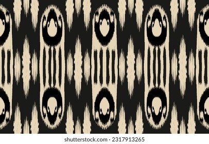 Ethnic abstract ikat art. Aztec ornament print. geometric ethnic pattern seamless  color oriental.  Design for background ,curtain, carpet, wallpaper, clothing, wrapping, Batik, vector illustration.