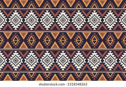 Ethnic abstract ikat art. Aztec ornament print. geometric ethnic pattern seamless  color oriental.  Design for background ,curtain, carpet, wallpaper, clothing, wrapping, Batik, vector illustration.