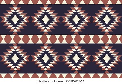 Ethnic abstract ikat art. Aztec ornament print. geometric ethnic pattern seamless  color oriental.  Design for background ,curtain, carpet, wallpaper, clothing, wrapping, Batik, vector illustration.