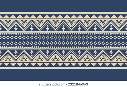 Ethnic abstract ikat art. Aztec ornament print. geometric ethnic pattern seamless  color oriental.  Design for background ,curtain, carpet, wallpaper, clothing, wrapping, Batik, vector illustration.