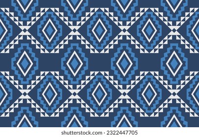 Ethnic abstract ikat art. Aztec ornament print. geometric ethnic pattern seamless  color oriental.  Design for background ,curtain, carpet, wallpaper, clothing, wrapping, Batik, vector illustration.
