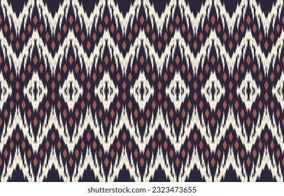Ethnic abstract ikat art. Aztec ornament print. geometric ethnic pattern seamless  color oriental.  Design for background ,curtain, carpet, wallpaper, clothing, wrapping, Batik, vector illustration.