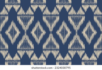 Ethnic abstract ikat art. Aztec ornament print. geometric ethnic pattern seamless  color oriental.  Design for background ,curtain, carpet, wallpaper, clothing, wrapping, Batik, vector illustration.