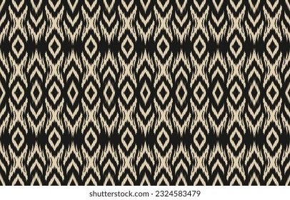 Ethnic abstract ikat art. Aztec ornament print. geometric ethnic pattern seamless  color oriental.  Design for background ,curtain, carpet, wallpaper, clothing, wrapping, Batik, vector illustration.