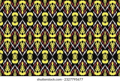 Ethnic abstract ikat art. Aztec ornament print. geometric ethnic pattern seamless  color oriental.  Design for background ,curtain, carpet, wallpaper, clothing, wrapping, Batik, vector illustration.