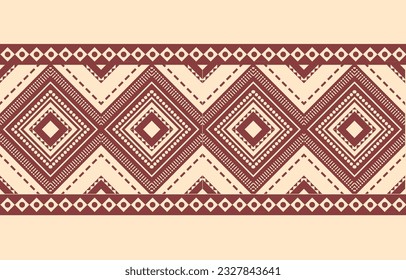 Ethnic abstract ikat art. Aztec ornament print. geometric ethnic pattern seamless  color oriental.  Design for background ,curtain, carpet, wallpaper, clothing, wrapping, Batik, vector illustration.