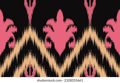 Ethnic abstract ikat art. Aztec ornament print. geometric ethnic pattern seamless  color oriental.  Design for background ,curtain, carpet, wallpaper, clothing, wrapping, Batik, vector illustration.