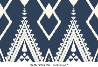 Ethnic abstract ikat art. Aztec ornament print. geometric ethnic pattern seamless  color oriental.  Design for background ,curtain, carpet, wallpaper, clothing, wrapping, Batik, vector illustration.