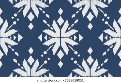 Ethnic abstract ikat art. Aztec ornament print. geometric ethnic pattern seamless  color oriental.  Design for background ,curtain, carpet, wallpaper, clothing, wrapping, Batik, vector illustration.