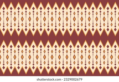 Ethnic abstract ikat art. Aztec ornament print. geometric ethnic pattern seamless  color oriental.  Design for background ,curtain, carpet, wallpaper, clothing, wrapping, Batik, vector illustration.