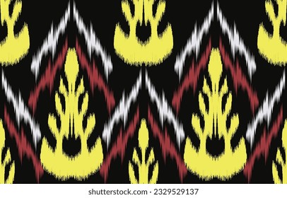 Ethnic abstract ikat art. Aztec ornament print. geometric ethnic pattern seamless  color oriental.  Design for background ,curtain, carpet, wallpaper, clothing, wrapping, Batik, vector illustration.