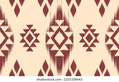 Ethnic abstract ikat art. Aztec ornament print. geometric ethnic pattern seamless  color oriental.  Design for background ,curtain, carpet, wallpaper, clothing, wrapping, Batik, vector illustration.