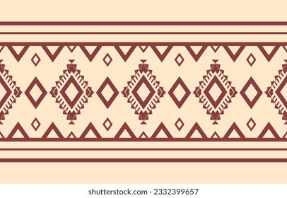 Ethnic abstract ikat art. Aztec ornament print. geometric ethnic pattern seamless  color oriental.  Design for background ,curtain, carpet, wallpaper, clothing, wrapping, Batik, vector illustration.