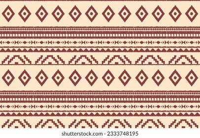 Ethnic abstract ikat art. Aztec ornament print. geometric ethnic pattern seamless  color oriental.  Design for background ,curtain, carpet, wallpaper, clothing, wrapping, Batik, vector illustration.