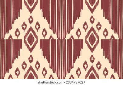 Ethnic abstract ikat art. Aztec ornament print. geometric ethnic pattern seamless  color oriental.  Design for background ,curtain, carpet, wallpaper, clothing, wrapping, Batik, vector illustration.