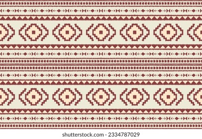 Ethnic abstract ikat art. Aztec ornament print. geometric ethnic pattern seamless  color oriental.  Design for background ,curtain, carpet, wallpaper, clothing, wrapping, Batik, vector illustration.