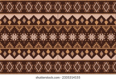 Ethnic abstract ikat art. Aztec ornament print. geometric ethnic pattern seamless  color oriental.  Design for background ,curtain, carpet, wallpaper, clothing, wrapping, Batik, vector illustration.