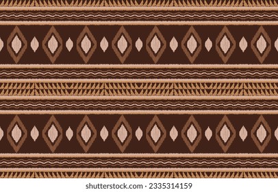 Ethnic abstract ikat art. Aztec ornament print. geometric ethnic pattern seamless  color oriental.  Design for background ,curtain, carpet, wallpaper, clothing, wrapping, Batik, vector illustration.