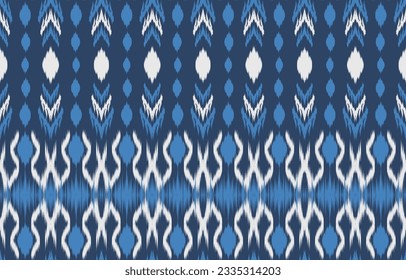 Ethnic abstract ikat art. Aztec ornament print. geometric ethnic pattern seamless  color oriental.  Design for background ,curtain, carpet, wallpaper, clothing, wrapping, Batik, vector illustration.