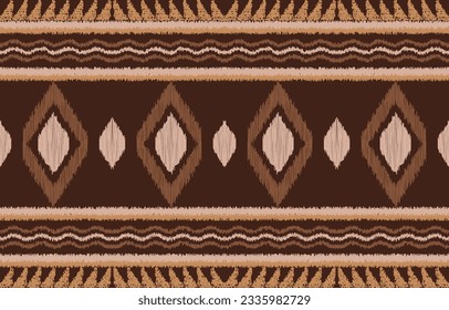 Ethnic abstract ikat art. Aztec ornament print. geometric ethnic pattern seamless  color oriental.  Design for background ,curtain, carpet, wallpaper, clothing, wrapping, Batik, vector illustration.