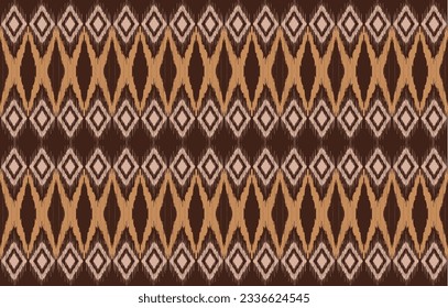 Ethnic abstract ikat art. Aztec ornament print. geometric ethnic pattern seamless  color oriental.  Design for background ,curtain, carpet, wallpaper, clothing, wrapping, Batik, vector illustration.