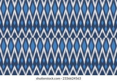 Ethnic abstract ikat art. Aztec ornament print. geometric ethnic pattern seamless  color oriental.  Design for background ,curtain, carpet, wallpaper, clothing, wrapping, Batik, vector illustration.