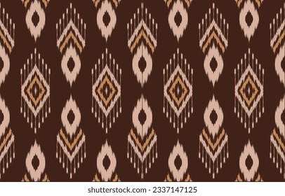 Ethnic abstract ikat art. Aztec ornament print. geometric ethnic pattern seamless  color oriental.  Design for background ,curtain, carpet, wallpaper, clothing, wrapping, Batik, vector illustration.