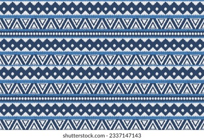 Ethnic abstract ikat art. Aztec ornament print. geometric ethnic pattern seamless  color oriental.  Design for background ,curtain, carpet, wallpaper, clothing, wrapping, Batik, vector illustration.