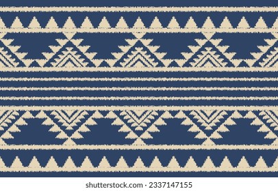 Ethnic abstract ikat art. Aztec ornament print. geometric ethnic pattern seamless  color oriental.  Design for background ,curtain, carpet, wallpaper, clothing, wrapping, Batik, vector illustration.