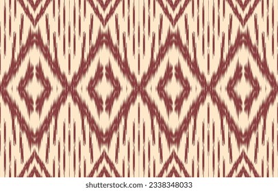 Arte de ikat abstracto étnico. Impresión de ornamento azteca. patrón geométrico étnico de color oriental sin fisuras.  Diseño para fondo, cortina, alfombra, papel pintado, ropa, envoltura, Batik, ilustración vectorial.